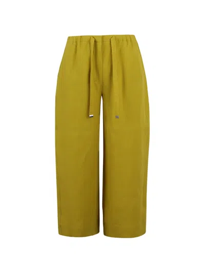 's Max Mara Drawstring Wide-leg Trousers In Green
