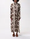 S Max Mara Alice Pleated Abstract-print Midi Dress In Ivory