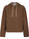 S Max Mara Drop-shoulder Hoodie In Brown