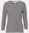S Max Mara Durata Long-sleeved Striped T-shirt In Black