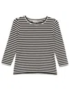 S Max Mara Durata Long-sleeved Striped T-shirt In Black