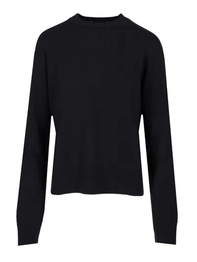 S Max Mara Eco Sweater Crewneck W Patches Knitwear Blue In Black