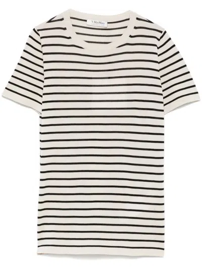 's Max Mara S Max Mara Egidio Beige Sweater With Black Stripes