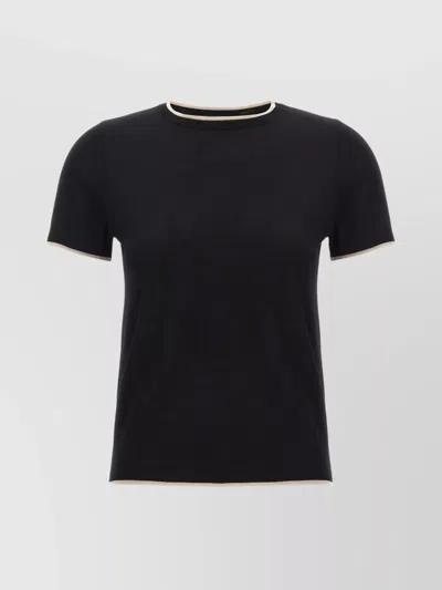 's Max Mara 'egidio' Crew Neck Knitwear T-shirt In Black