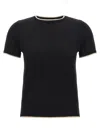 S Max Mara Egidio T-shirt In Virgin Wool In Black