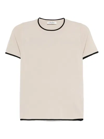 S Max Mara Egidio T-shirt In Neutrals