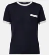 S Max Mara Max Mara's Egidio Bicolor Knit T-shirt In Blue