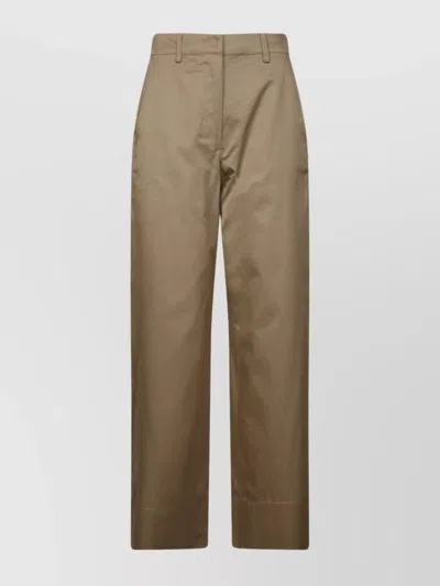 S Max Mara Elastic Waistband Trousers Featuring Pockets In Metallic