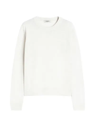's Max Mara Elbow Patch Sweater In White