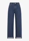 S Max Mara Eles Straight Leg Jeans In Blue