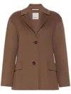 S Max Mara Max Mara S Brown Doublewool Singlebreasted Jacket In Marrone