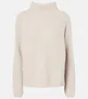 S Max Mara Elica Wool And Cachemire Turtleneck Pullover In White