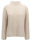 S Max Mara Elica Wool And Cachemire Turtleneck Pullover In Beige