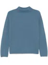 S Max Mara Elica Wool And Cachemire Turtleneck Pullover In Blue