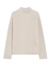 S Max Mara Elica Wool And Cachemire Turtleneck Pullover In Beige