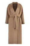 S Max Mara Esturia Midi Coat In Camel Wool In Brown