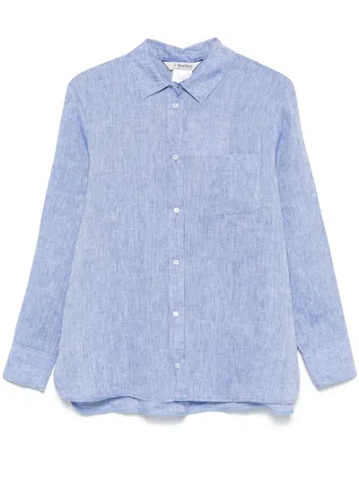 S Max Mara Elise Shirt In Blue