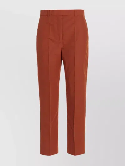 's Max Mara 'elodia' Straight Leg Pants With Front Pleats In Burgundy