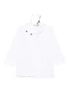 S Max Mara Embellished Ruffle Shirt In White