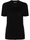 S Max Mara Embroidered-logo Cotton T-shirt In Black