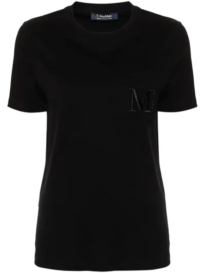 S MAX MARA EMBROIDERED-LOGO COTTON T-SHIRT