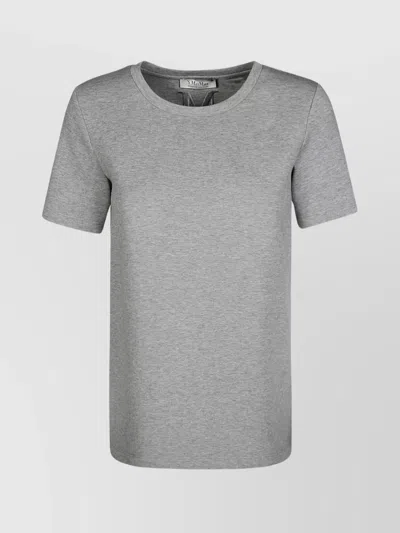 S Max Mara Embroidered Round Neck Short Sleeves Top
