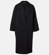 S Max Mara Emma Jersey Coat In Black
