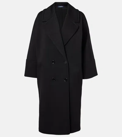 's Max Mara Emma Jersey Coat In Black