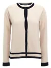's Max Mara 'ere' Ribbed Knit Cardigan With Round Neck In Beige