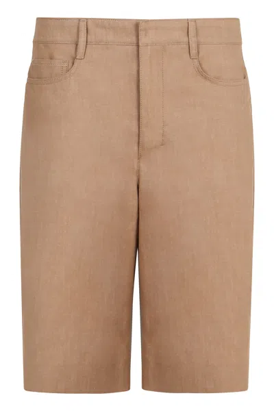 'S MAX MARA ERIC COTTON AND LINEN BERMUDA-SHORTS