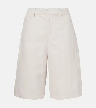 's Max Mara Eric Cotton And Linen Bermuda Shorts In Ecru