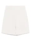 's Max Mara S Max Mara Linen And Cotton Blend Bermuda Shorts In White