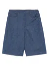 S Max Mara Eric Cotton And Linen Twill Shorts In Blue