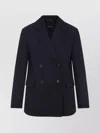 S Max Mara Ester Double-breasted Wool Blazer In Blue
