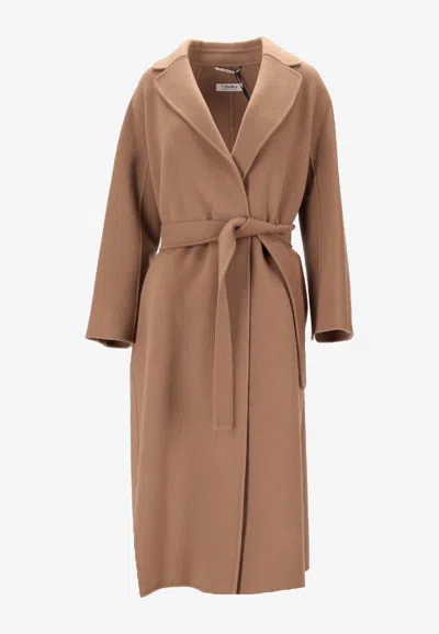 's Max Mara Esturia Belted Double-breasted Coat In Brown