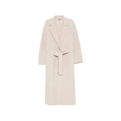 's Max Mara Esturia Belted Notch-lapel Coat In Neutrals
