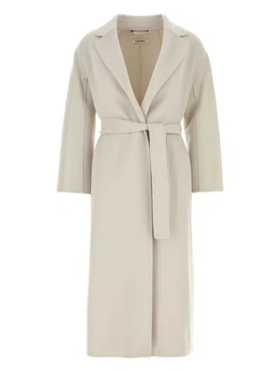 S Max Mara Chalk Wool Esturia Coat In Neutral