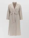 S Max Mara Esturia Coat Belted Waist Long Length In Neutral