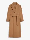 's Max Mara Waist Belted Long Length Coat In Camel