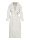 's Max Mara Esturia Light Grey Coat With Matching Belt In Wool Woman In Grey