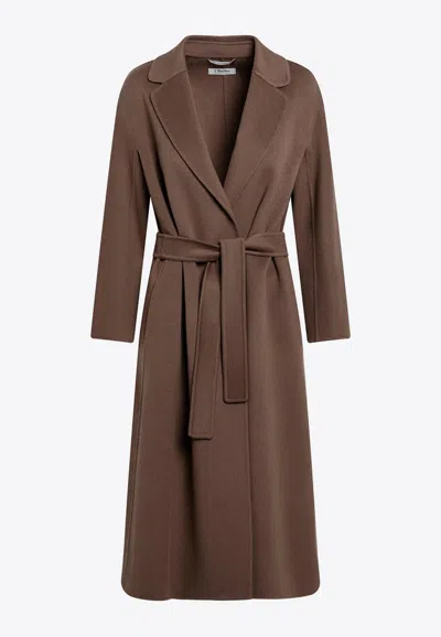 S Max Mara Esturia Single-breasted Wool Coat In Brown