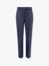 's Max Mara Womens Midnightblue Umanita Twill-texture Straight-leg Low-rise Stretch-cotton Blend Trousers In Blue