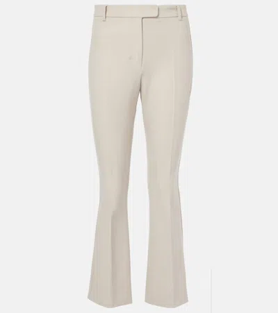 S Max Mara High Waist Straight Leg Trousers In Beige