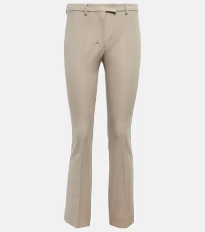 S Max Mara Fatina Mid-rise Cropped Pants In Sand