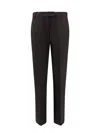 S Max Mara Fatina Viscose And Cotton Trouser In Black