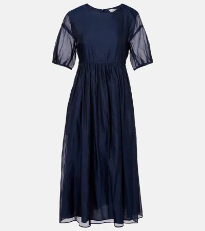 's Max Mara Fatoso Silk-blend Organza Midi Dress In Blue