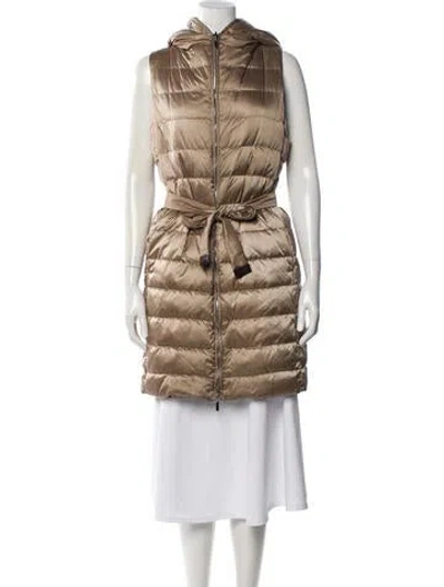 Pre-owned 's Max Mara Faux Fur Vest In Neutrals