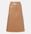's Max Mara Faux Leather Midi Skirt In Beige