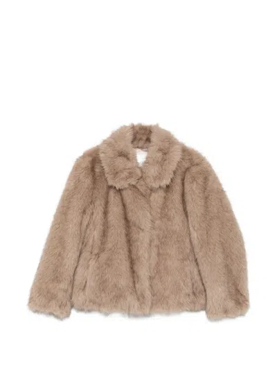 S Max Mara Smmalce Faux-fur Honey In Brown