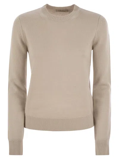 's Max Mara Ecru Wool Knitwear In Beige